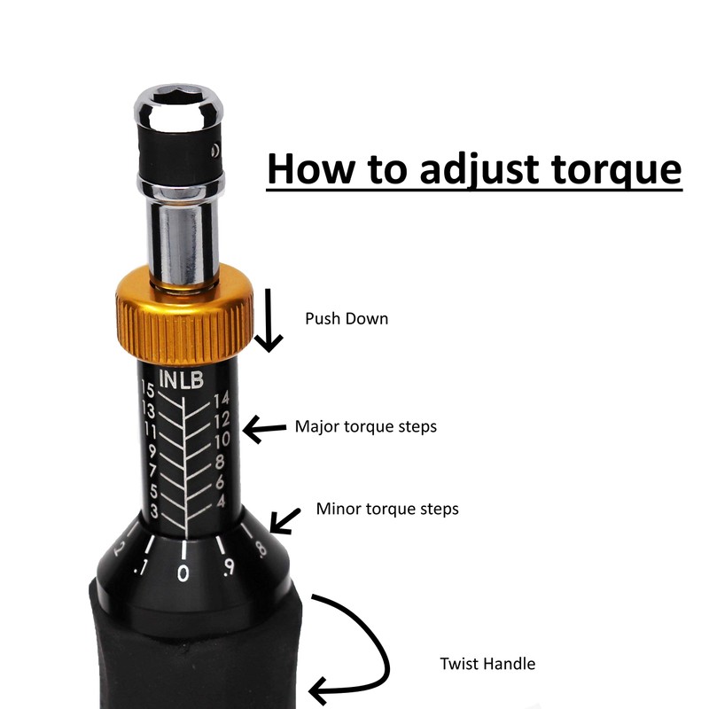 Sumake Handheld Torque Limiting Screwdriver 3-15 in lbs TW-622015SF
