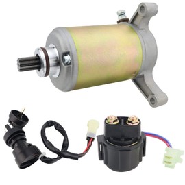 STABSOLI Starter Motor & Relay & Ignition Switch for Yamaha Warrior 350 YFM350 1987-1995 Moto 4 350 YFM350 1987-1995 Big Bear 350 YFM 350 4X4 1990-1994 TerraPro 350 YFP350 1988 1UY-81890-00-00