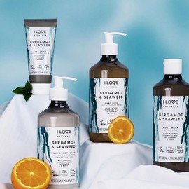 I Love Naturals Bergamot and Seaweed Hand Wash - Hydrating Hand Soap with Essential Oils - Skin-Smoothing Formula - Plant-Based Cleansers - 16.9 oz