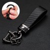Carbon Fiber Style Car Keychain Microfiber Leather Key Chain, Universal