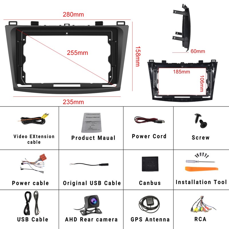 Android 13 Car Stereo for Mazda 3 2009-2013,9 Inch Touchscreen