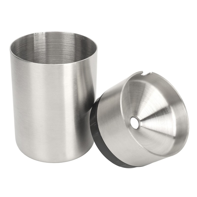 Car Ashtray with Lid Portable Removable Stainless Steel Smokeless Ashtray