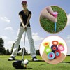 110 Pieces 83mm Golf Tees Multi Color Plastic with Rubber