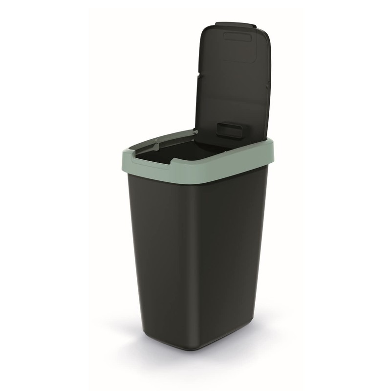 Keden Compacta Q Rubbish Bin with Swing and Hinged Lid,