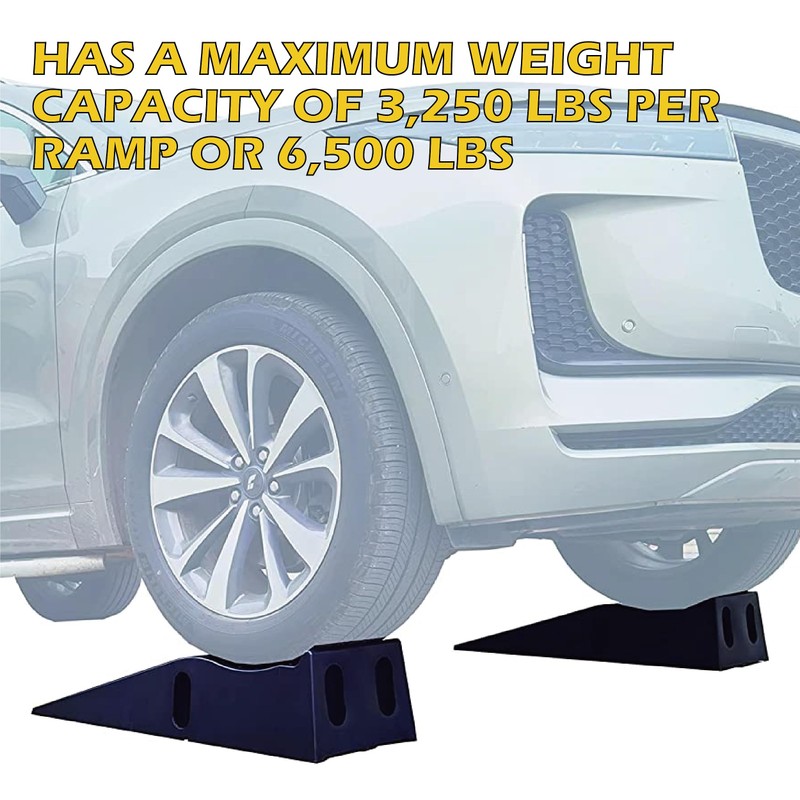 MaxxHaul 50515 6.25" Lift Car Ramps, 2-Pack – 13,000lb GVW,