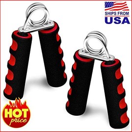 2X Hand Grip Strengthener, Finger Gripper, Hand Grippers, Quickly Increase Hand Wrist Finger Forearm Strength, Perfect for Musicians Athletes and Hand Rehabilitation Exercising (Red)