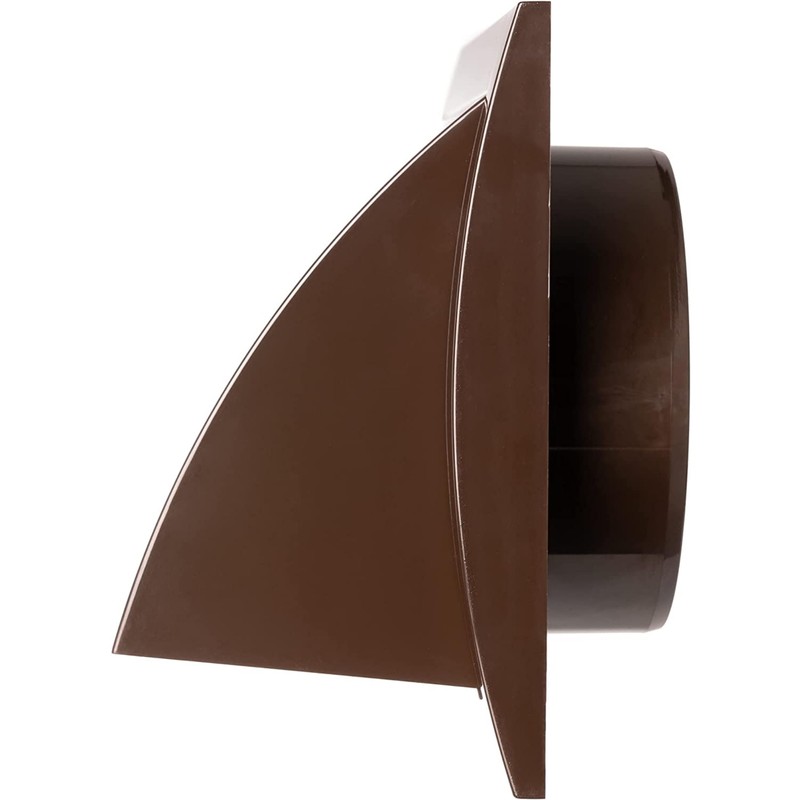 LIRAST 4 inch Outdoor Dryer Vent Cover Brown - ABS