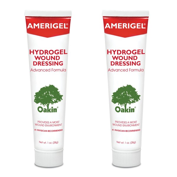 AMERIGEL Hydrogel Wound Dressing (1 oz.) Two Pack - Provides Moisture-Rich Healing Environment for Dry Wounds