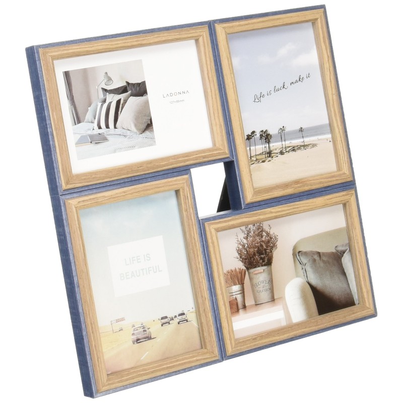 LADONNA Photo Frame AVANTI DF85-40-NV Wooden 4-Sided L×4 083893 Navy