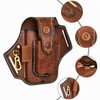 Tourbon Multi-Tool Leather Belt EDC Pocket Organizer Phone Pouch for