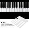 Vaguelly 52pcs Piano Keytops White Piano Keytops with Fronts Piano