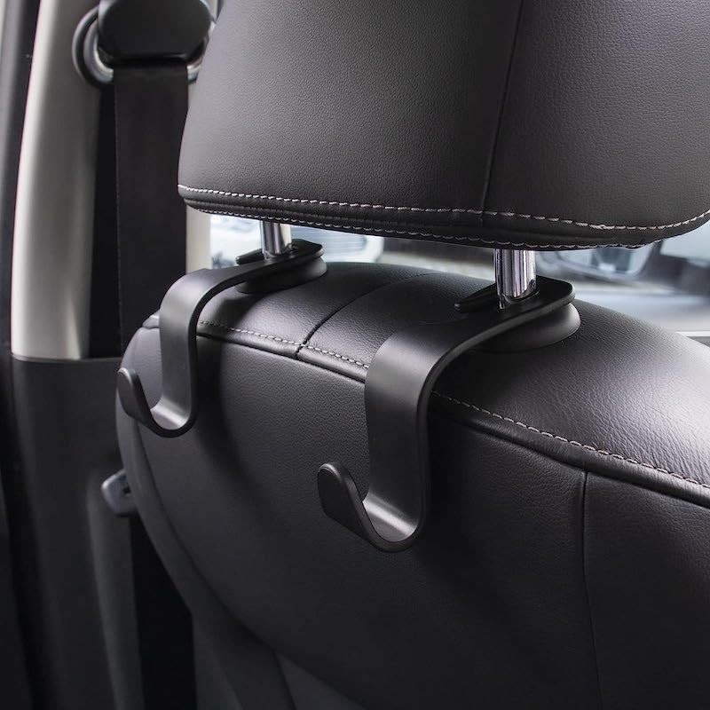 upra Car Trash Can with Lid Leakproof,Bag Hanging Storage Pockets,Adjustable