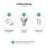 ledscom.de WAIKA Wall Spotlight with Switch, GU10 LED, PAR16, Warm