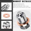 KVAEY Magnetic Oil Drain Plug, M16×1.5 Aluminum Alloy Sump Drain