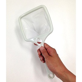 OHE Hot Water Net, White, Height 11.4 x Width 5.5 inches (29 x 14 cm), For Bathtub, Hair, Dust, Scoop, Suction Cup Hook Included