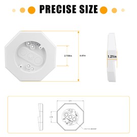 8141-1 White PVC Vertical Siding Lamp Octagon Mounting Kit(5pack) with Built-in Electrical Box,for 1/2 in Outdoor Vertical Siding Lap 2-Year Qa