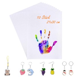 Neylokfen Schrumpffolie 10 Stück A4 Schrumpffolien Nachfüllset Schrumpffolie zum Basteln Transparent Plastikfolie Schrumpfpapier shrink plastic für Handwerk DIY (transparent)