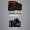 MegaGear Faux Leather Case Compatible with Nikon Coolpix P950 -
