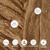 PHF Luxury Fuzzy Faux Fur Queen Comfy Plush Blanket, Warm