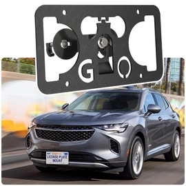 No Drill License Plate Holder Compatible with Buick Enclave 2nd gen, Encore GX 2nd gen, Envision 2nd gen Front Grille License Plate Mount Bracket Holder Car Tag Frame Mounting Adapter Accessories