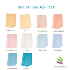 Spring Garden Path Wool Blend Felt Sheets, 9x12 inches, 1.2mm Thick, Pastel Colors, 10-Pack, USA Made