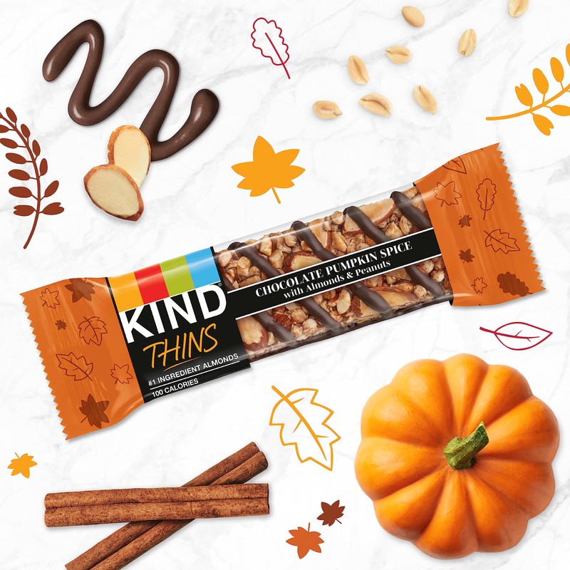 KIND THINS Chocolate Pumpkin Spice with Almonds & Peanuts, Gluten