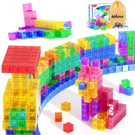 Apluses Apluses 45PCS Magnetic Blocks - Transparent Magnetic Cubes, Toddler Boy Toys, Magnetic Building Blocks, Sensory Autism Toys for Kids Ages 3+, Preschool Magnet Toys for 3-5 Year Old Boys and Girls
