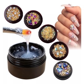 Veraly Pegamento Gel De Construcción Cristales Y Decoración Uñas F