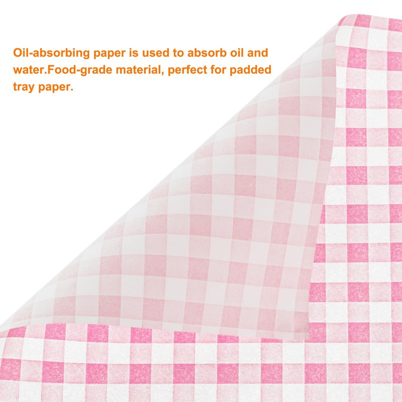 HARFINGTON 100pcs Square Checkered Wax Paper Sheets 7.09" x 7.09"