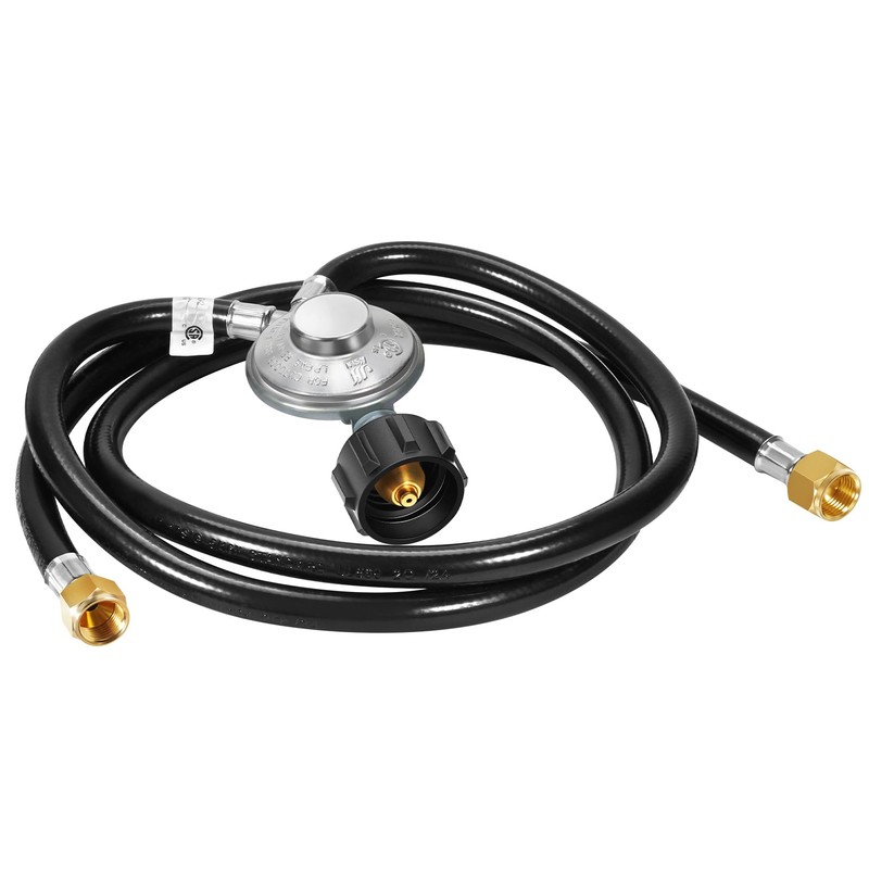 GasSaf 3 Feet Y Splitter Propane Regulator with Hose, 2