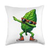 Spinach Dabbing Dance Sunglasses Fruit Lovers Throw Pillow