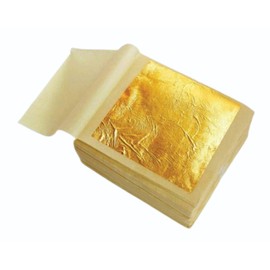 L.A. Gold Leaf Pure Gold Leaf/Gold Vark/Gold waraq (5.pcs) Sheet 24K Gold Leaf Leaves Foil for L.A. Gold Leaf Finest Gold Leaves Food Gilding Facial Beauty Spa Size(3 x 5 inch_
