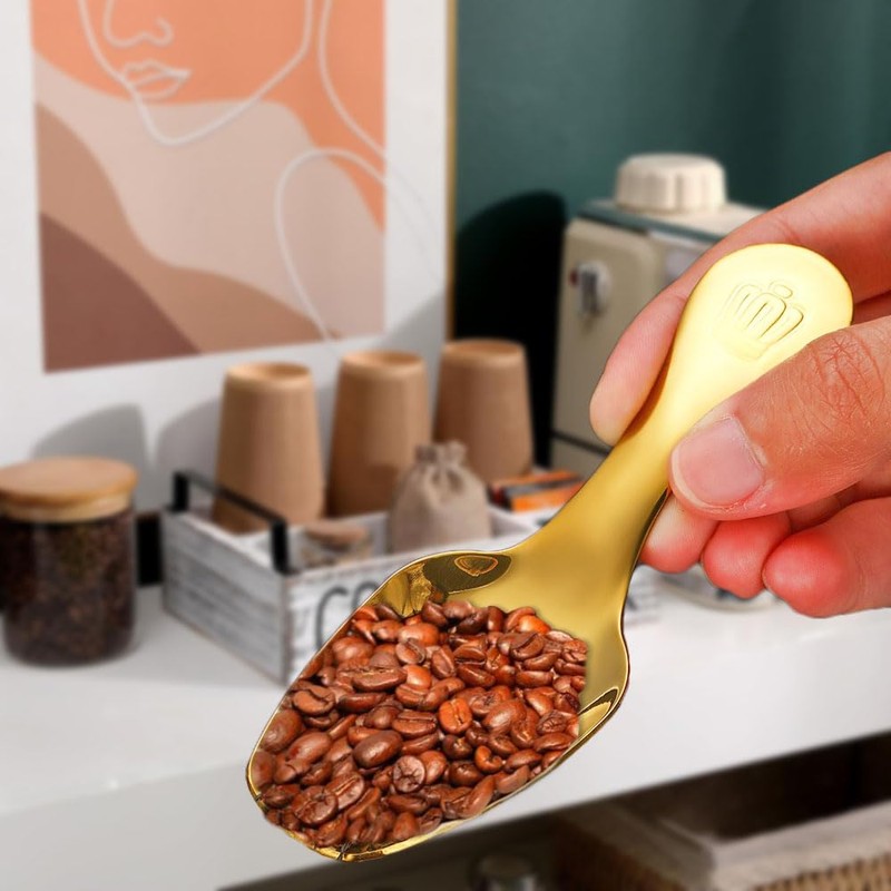 Small Dessert Spoon Stainless Steel Mini Spoons Short Handle Spoons