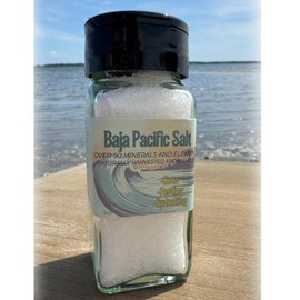 Baja Sea Salt | Organic 5oz Coarse Glass Shaker | Hydration Low Sodium Recovery - Over 90 Minerals and Electrolytes - Trace Minerals Cooking Finishing Salt