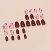 24Pcs Brown Press on Nails Short Square - Fake Nails