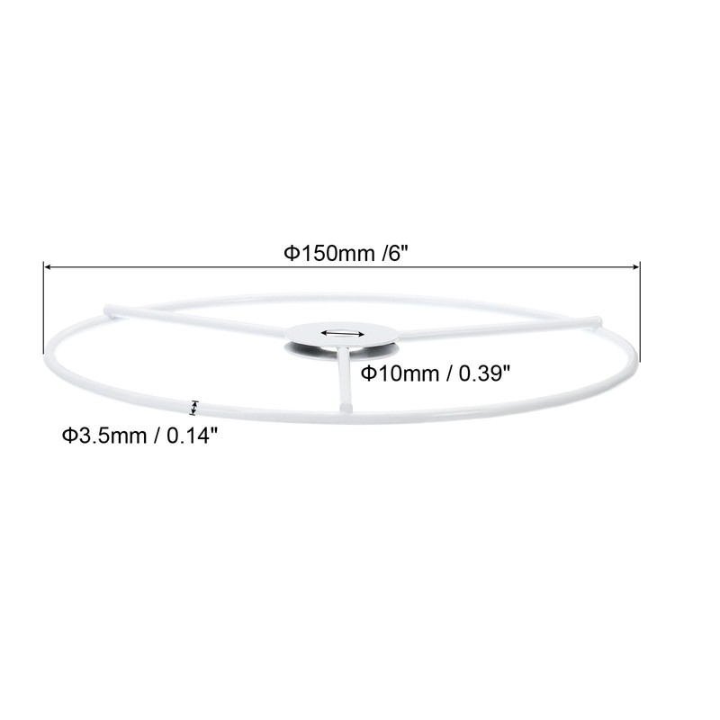 PATIKIL 6 Inch E26 E27 Lamp Shade Ring Frame, 3
