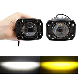 KITOCARTOP - Cápsulas LED de montaje empotrado de 3 pulgadas para conducción todoterreno, luz 8D de 30 W lejanos y anchos, luces LED de barra, luces antiniebla todoterreno para camiones todoterreno,