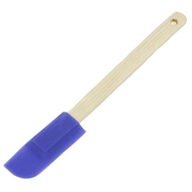 Chef Craft Select Wooden Handled Silicone Jar Spatula, 9.25 inches in length, Color May Vary