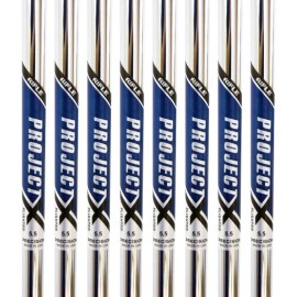 Project X NEW PROJECT X RIFLE 5.5 FLIGHTED CHROME IRON SHAFT SET or Wedge Shaft .370" - PX 5.5 Flighted 4-PW .370" Parallel Tip