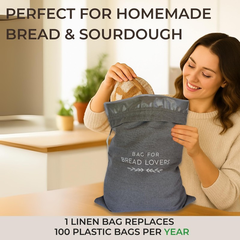 Sato store Bags for Homemade Bread - Reusable Bread Storage