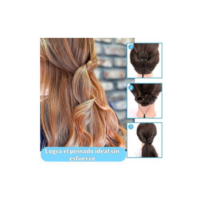 Bandas Elásticas para el Cabello Duraderas,Mini Bandas de Goma Negro&Blanco