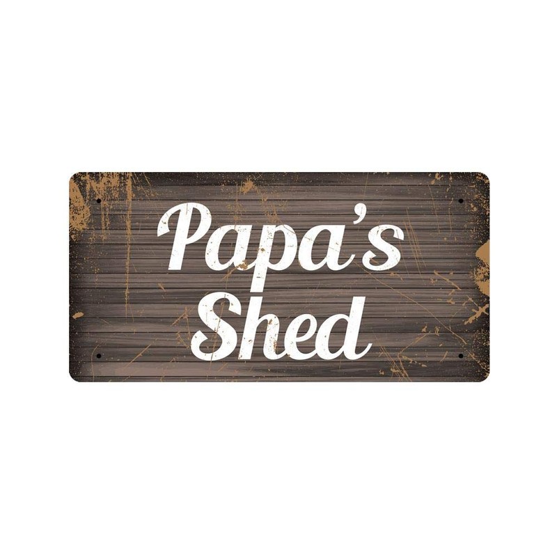 McMug - Papa's Shed - Metal Sign, Decorative Sign, 200mm