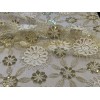 wowfabric4less123 IVORY GOLD Sequins Embroidery Lace Fabric 50” Width Sold