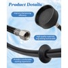 Salon Shampoo Bowl Sprayer Head with Black Rubber Hose, Salon