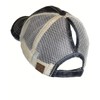 C.C Ponycap Messy High Bun Ponytail Adjustable Mesh Trucker Baseball