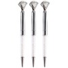 Danse Jupe 3 Pcs Big Crystal Diamond Pens,Bling Metal Ballpoint