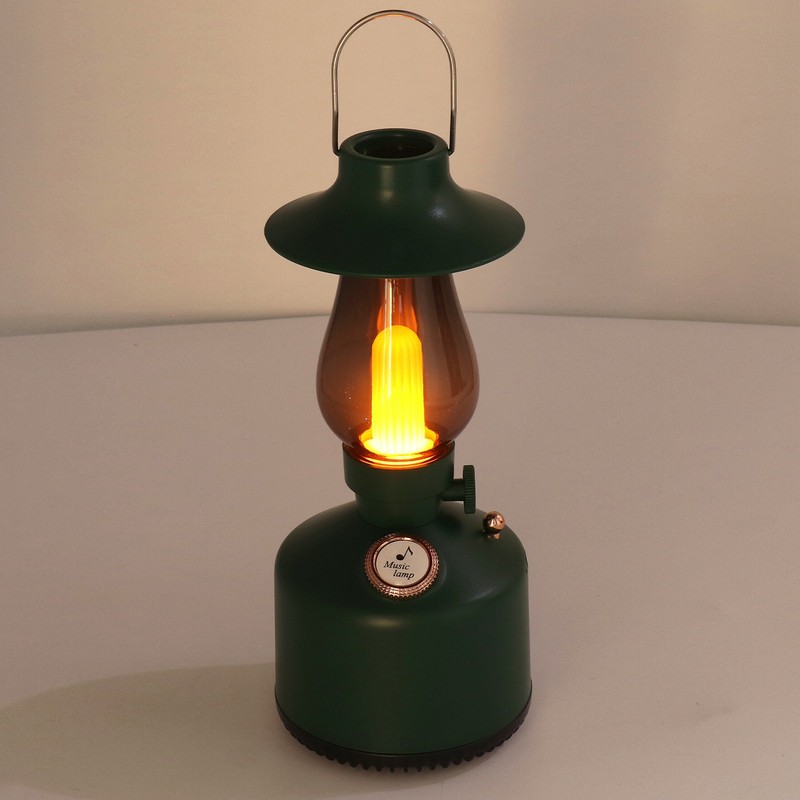 Hanging Hand Lantern Bluetooth Music with 1200MAH Battery Retro Camping
