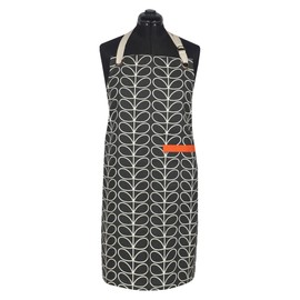 Orla Kiely Linear Stem Slate Cotton Apron for Women Men Cooking 860mm x 670mm