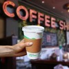 20 oz Compostable Paper Cups with White Flat Lids and