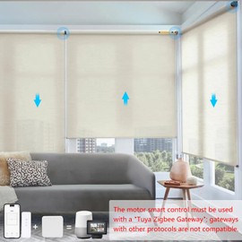 AM25 Smart Blinds Motor for 1.75" (43mm) Shade Tube, Zigbee Electric Roller Shade, Tubular Motor, App Timer and Group Control, Compatible with Alexa and Google Home